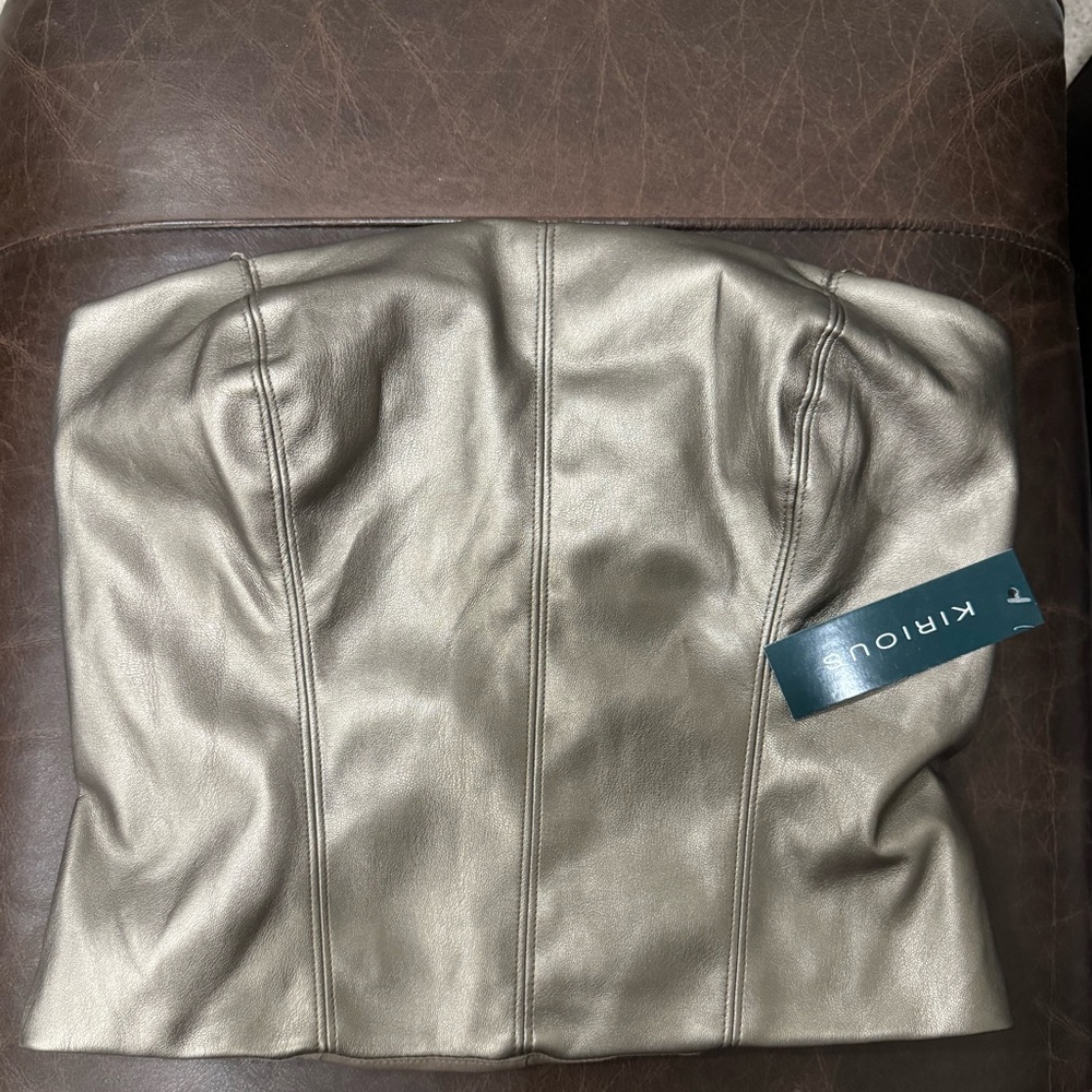 Kirious faux leather tube top NWT !